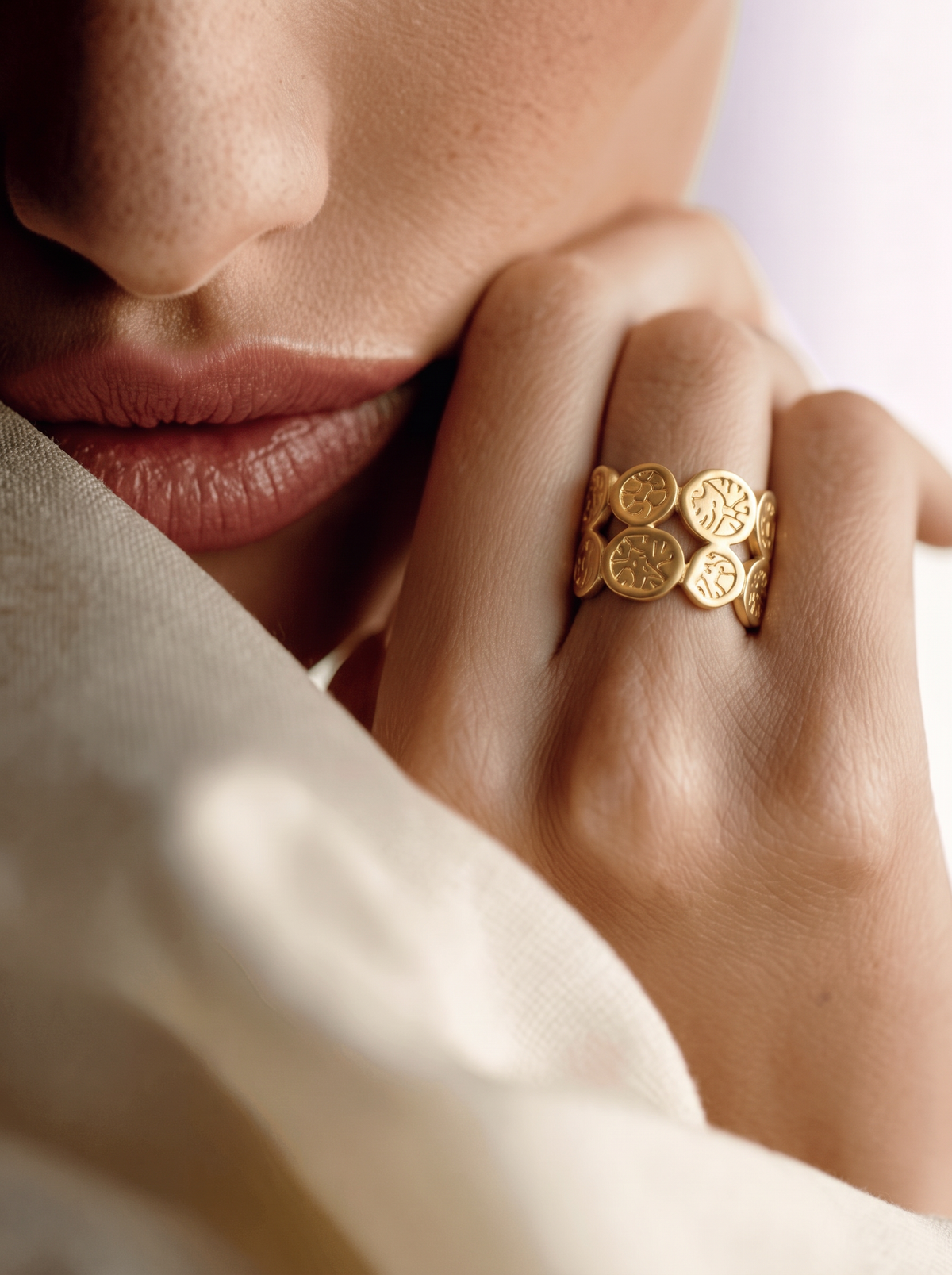 The Flora – 18K Gold Cascading Botanical Ring