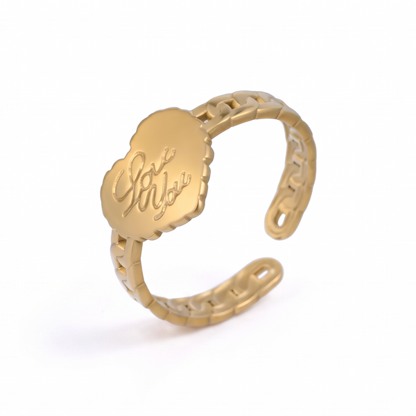 The Script – 18K Gold Personalized Signet Ring