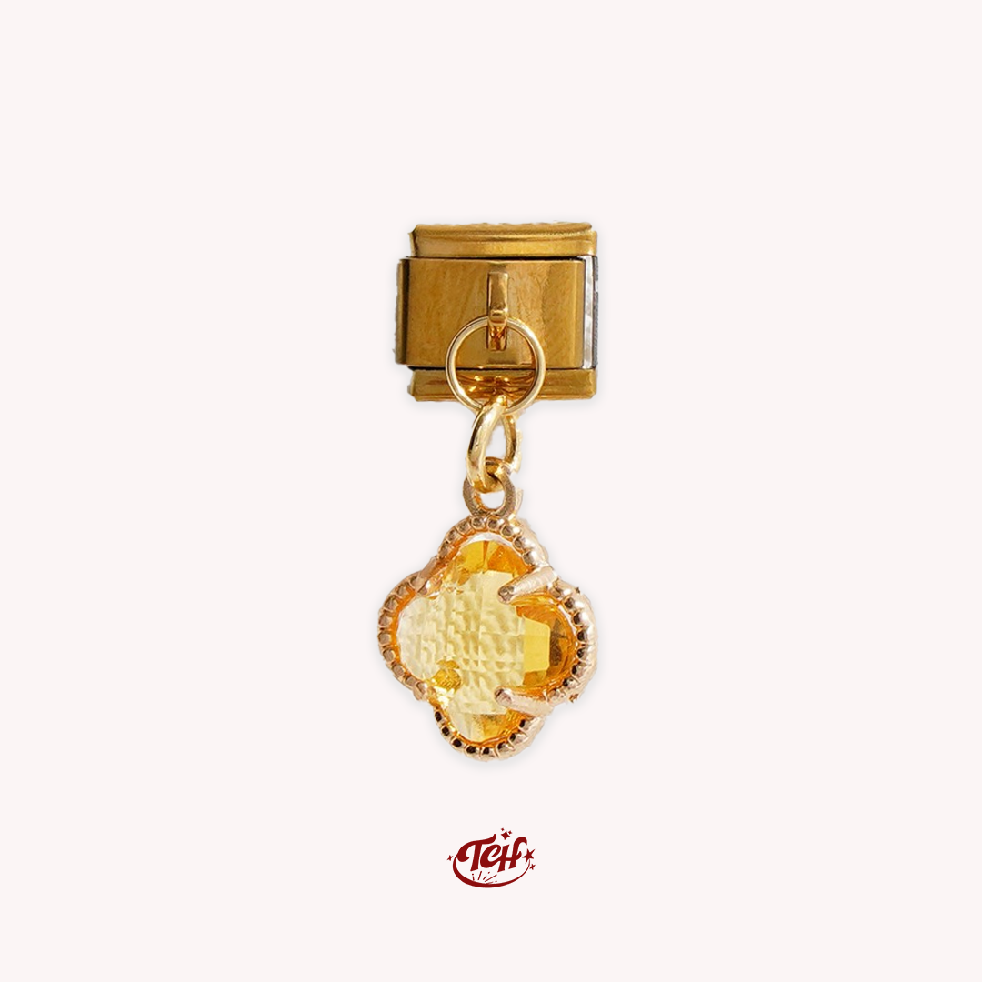 The Golden Crystal Pendant Charm | Gold