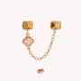 The Flower Clover Double Pendant Charm | Gold