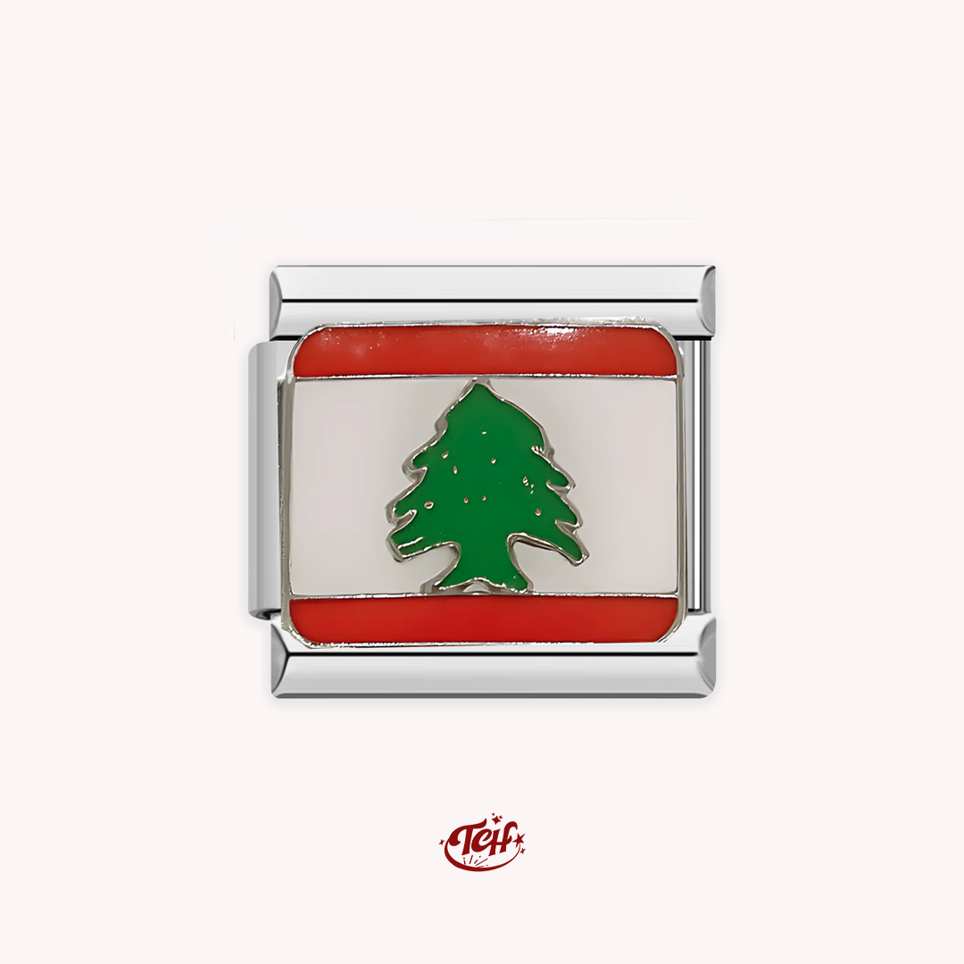 The Lebanese Flag Charm | Silver