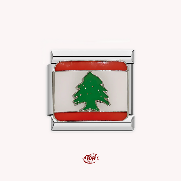 The Lebanese Flag Charm | Silver