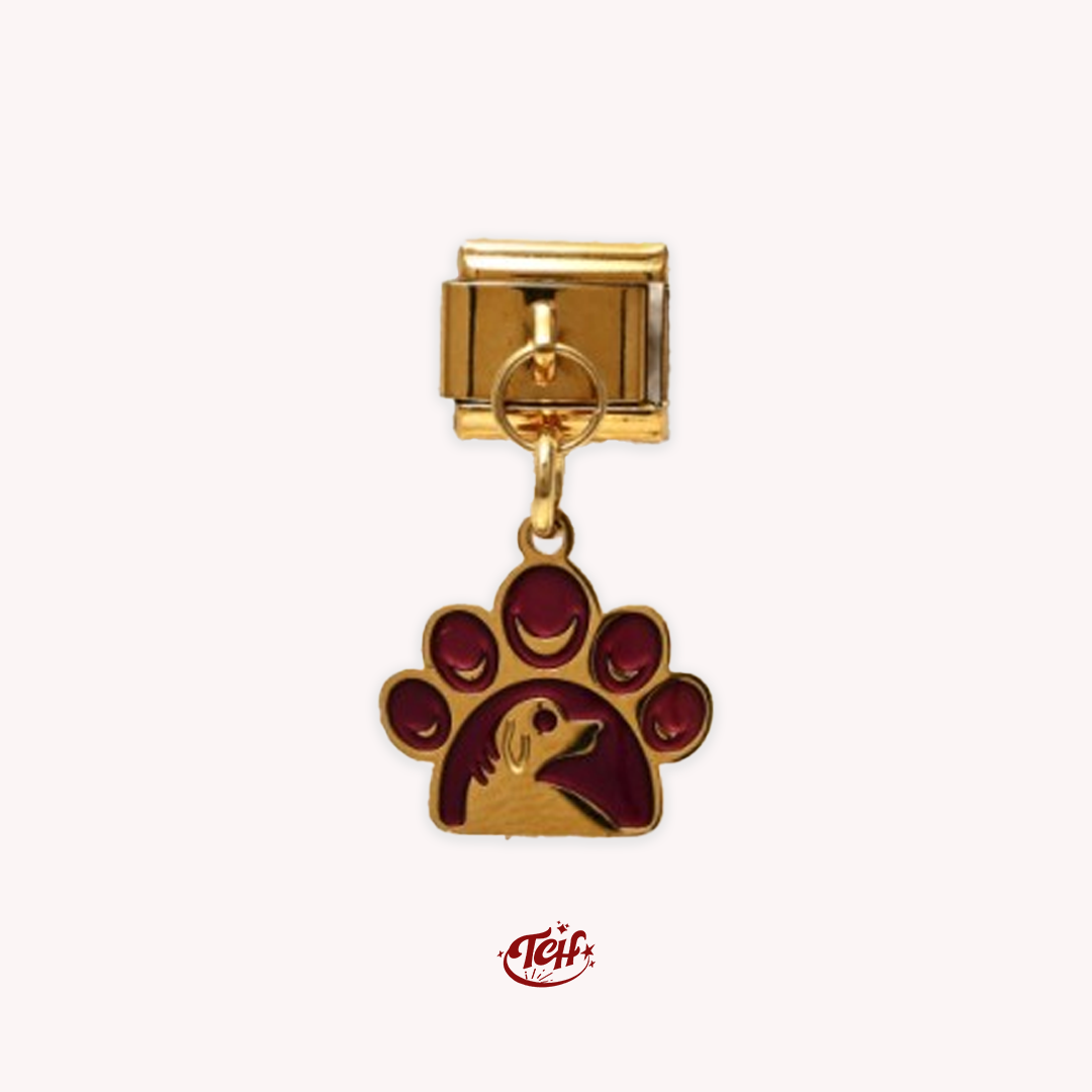 The Paw Print Pendant Charm | Gold