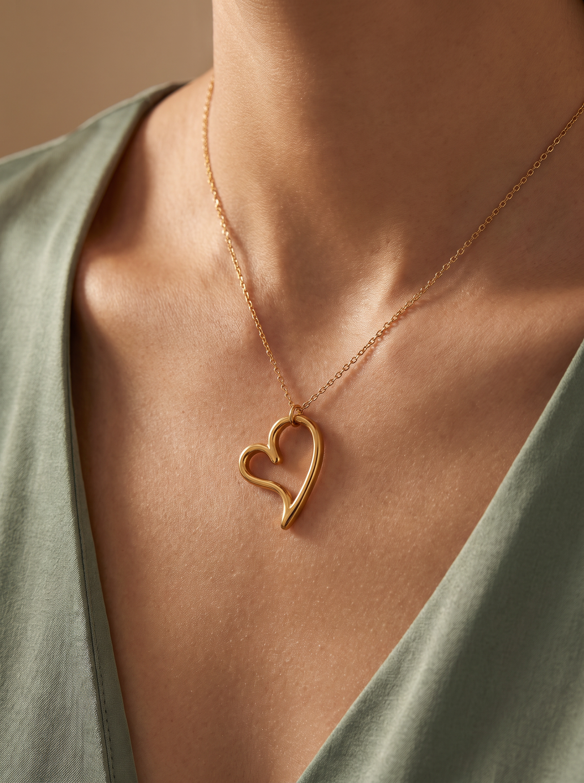 The Open Heart Promise Pendant Necklace
