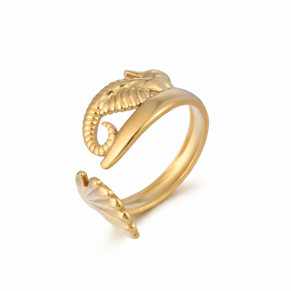 The Seahorse – 18K Gold Ocean Ring