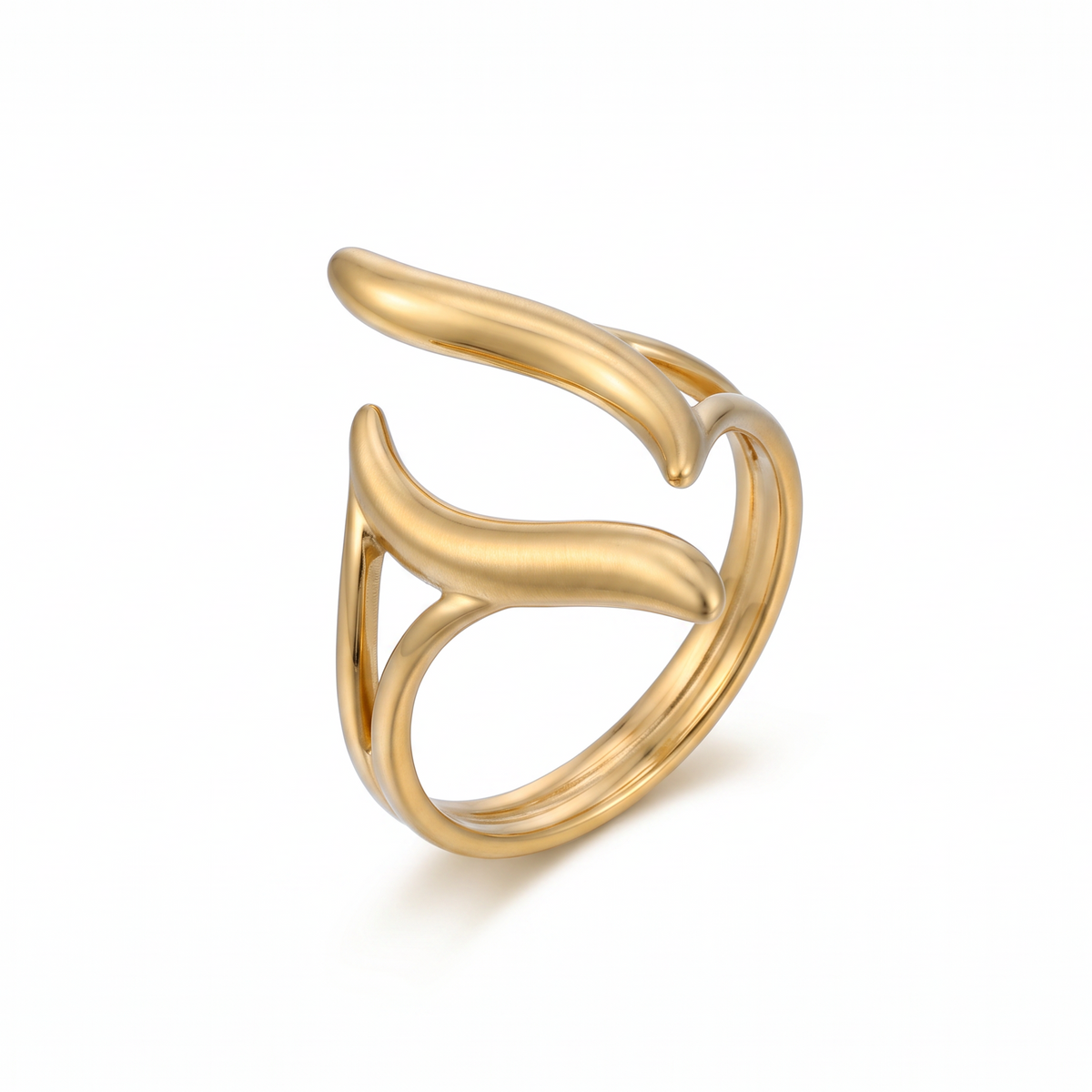 The Crescent – 18K Gold Sculptural Ring