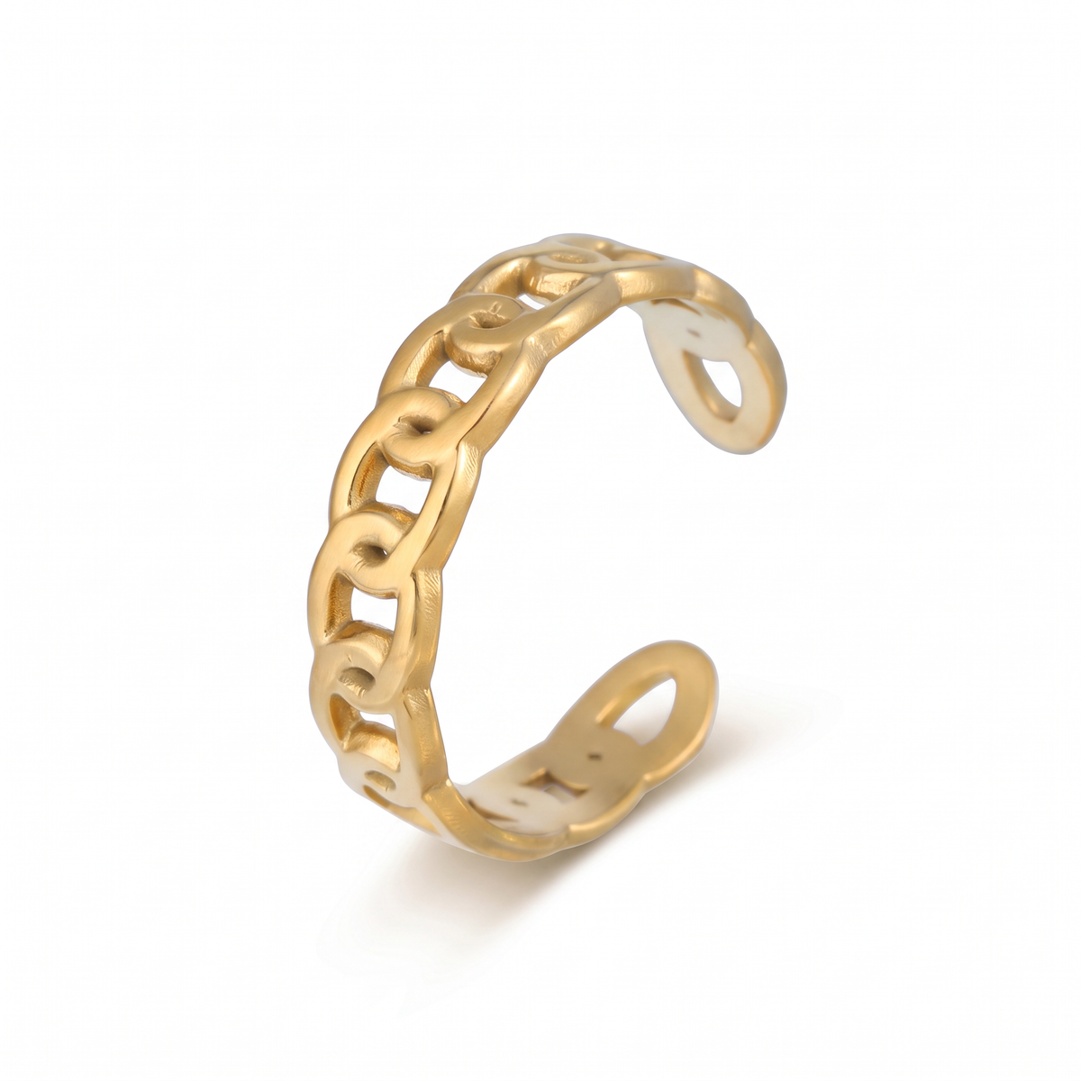 The Chain – 18K Gold Link Cuff Bracelet