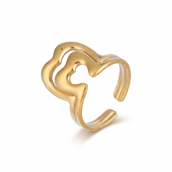 The Wave – 18K Gold Fluid Cuff Ring