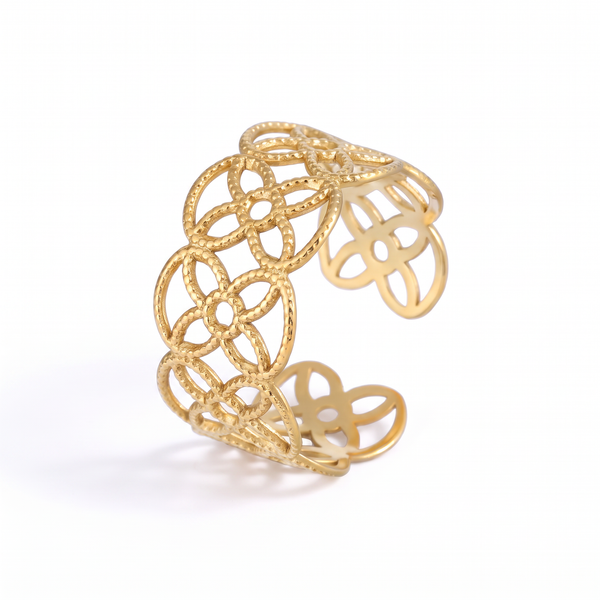 The Lace – 18K Gold Filigree Cuff Bracelet