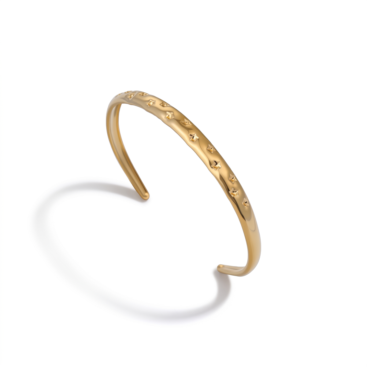 The Stars – 18K Gold Star Bangle Bracelet