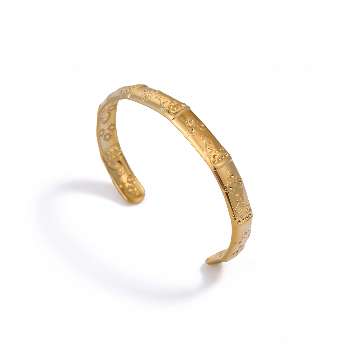 The Heritage – 18K Gold Ornate Bangle Bracelet