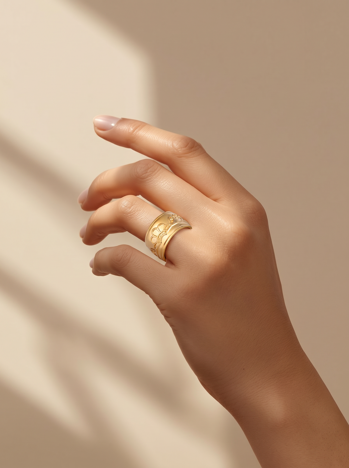The Ornate – 18K Gold Baroque Cuff Ring