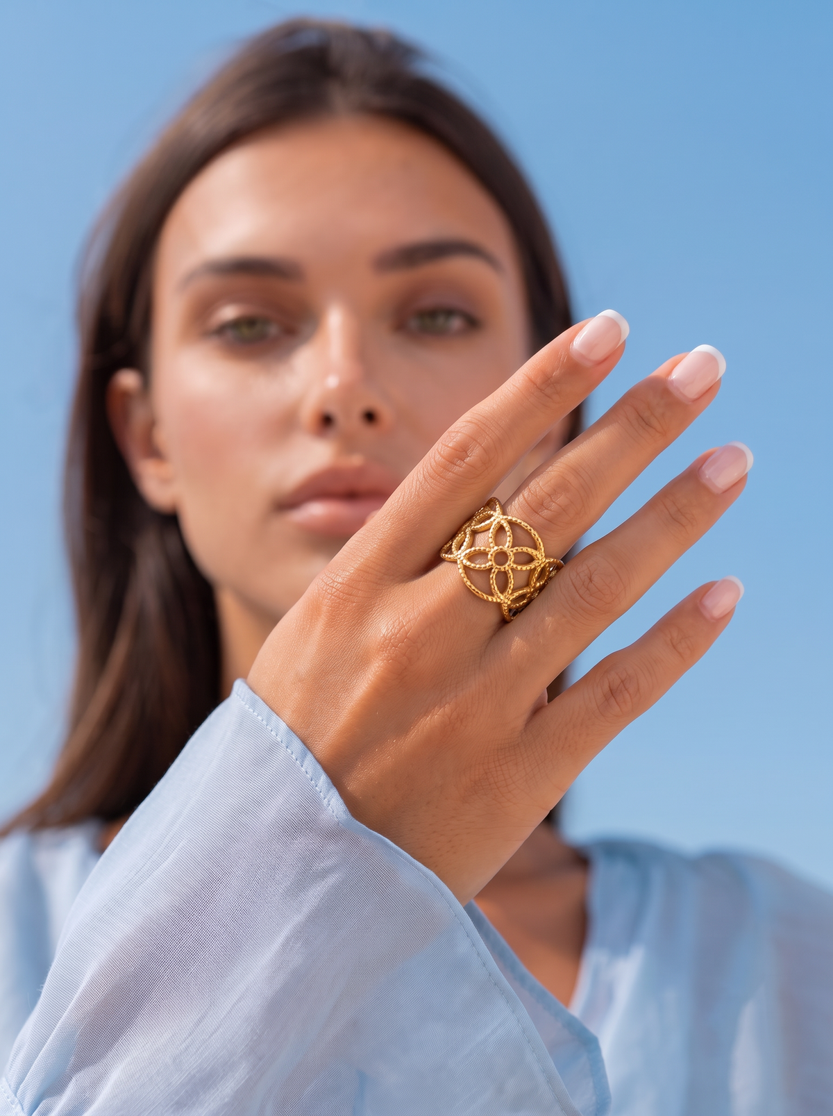 The Lace – 18K Gold Filigree Cuff Bracelet