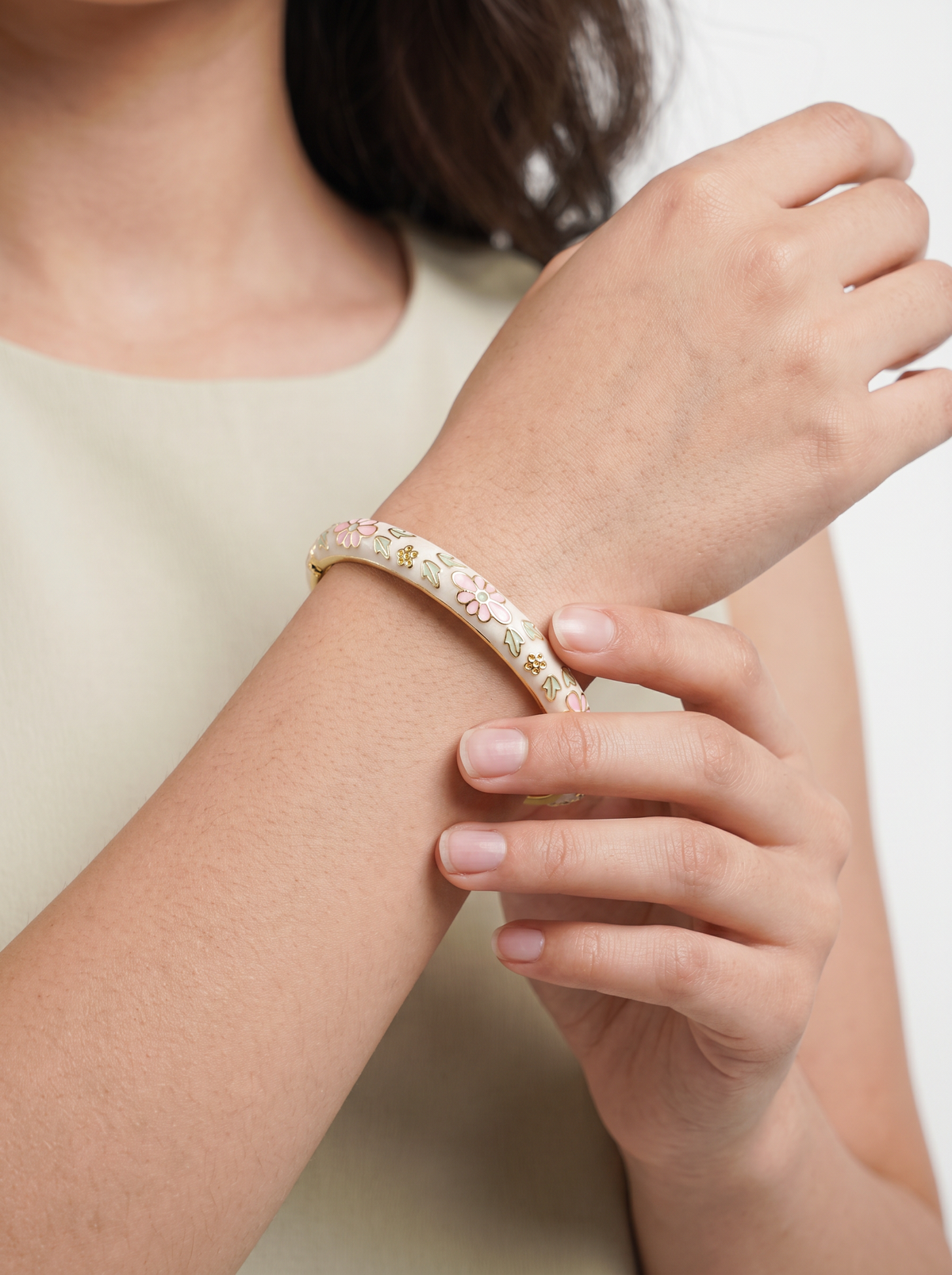 The Garden Bloom Enamel Bangle