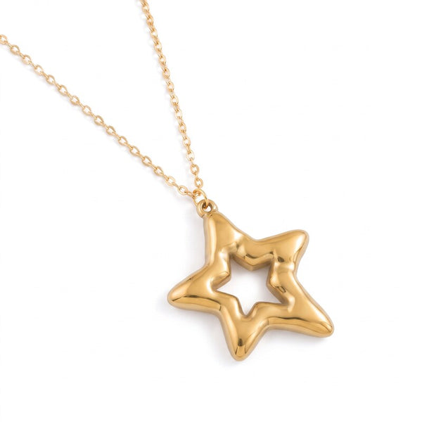 The Star – Gold Outline Star Pendant Necklace